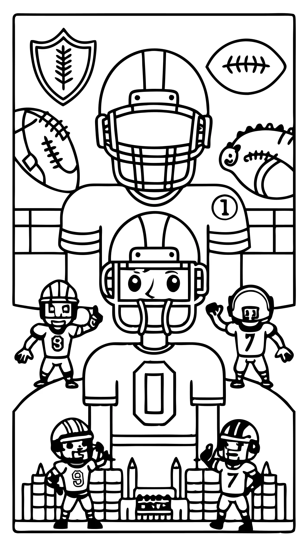 american football coloring pages